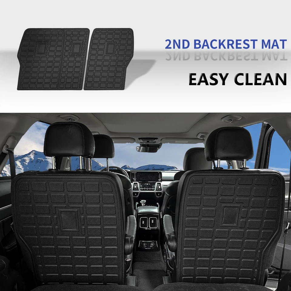 For 2021-2025 KIA Sorento Floor Mats Cargo Liner with Backrest Mats Trunk Mat Foto 2 de 4