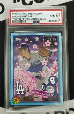 2025 Topps Murakami Shohei Ohtani Aqua Blue Jersey 17/75 PSA 10