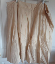 NWT Talbots Woman - Metallic Cream Pleated - Cotton Skirt - Size 18W