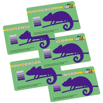 LUCKY HERP UV Test Card, UVB Sensor Testing Cards, Reptile UVA 5 pcs