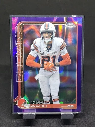 2025 Topps Chrome Football Purple Lava Refractor Denzel Ward #74