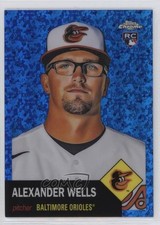 2022 Chrome Platinum Anniversary Blue Mini-Diamond Refractor Alex Wells 0k26