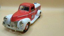 Die-Cast Collectible 1940 Ford Amoco Tanker Truck White Red Display Fuel Gas