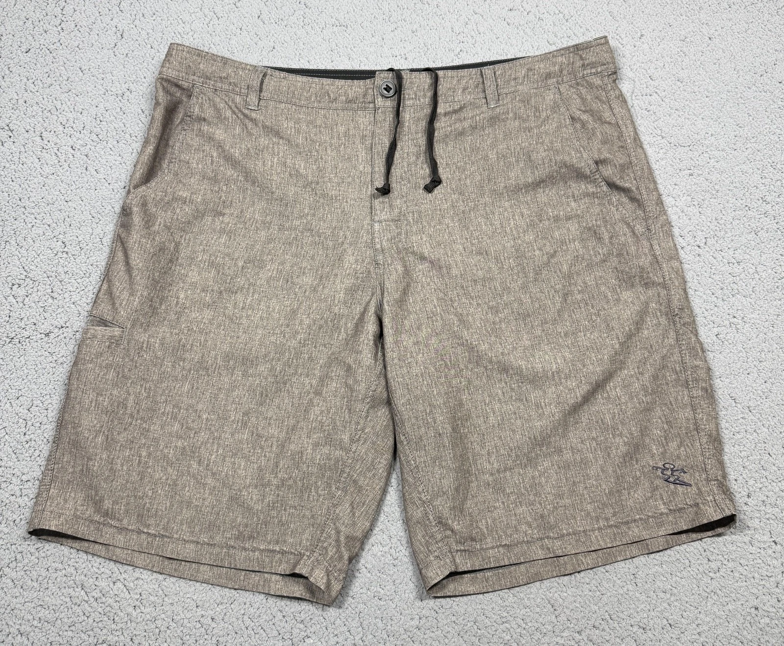 DaHui Hybrid Collection Shorts Mens 38 Brown Chino Stretch Quick Dry 11 Inseam