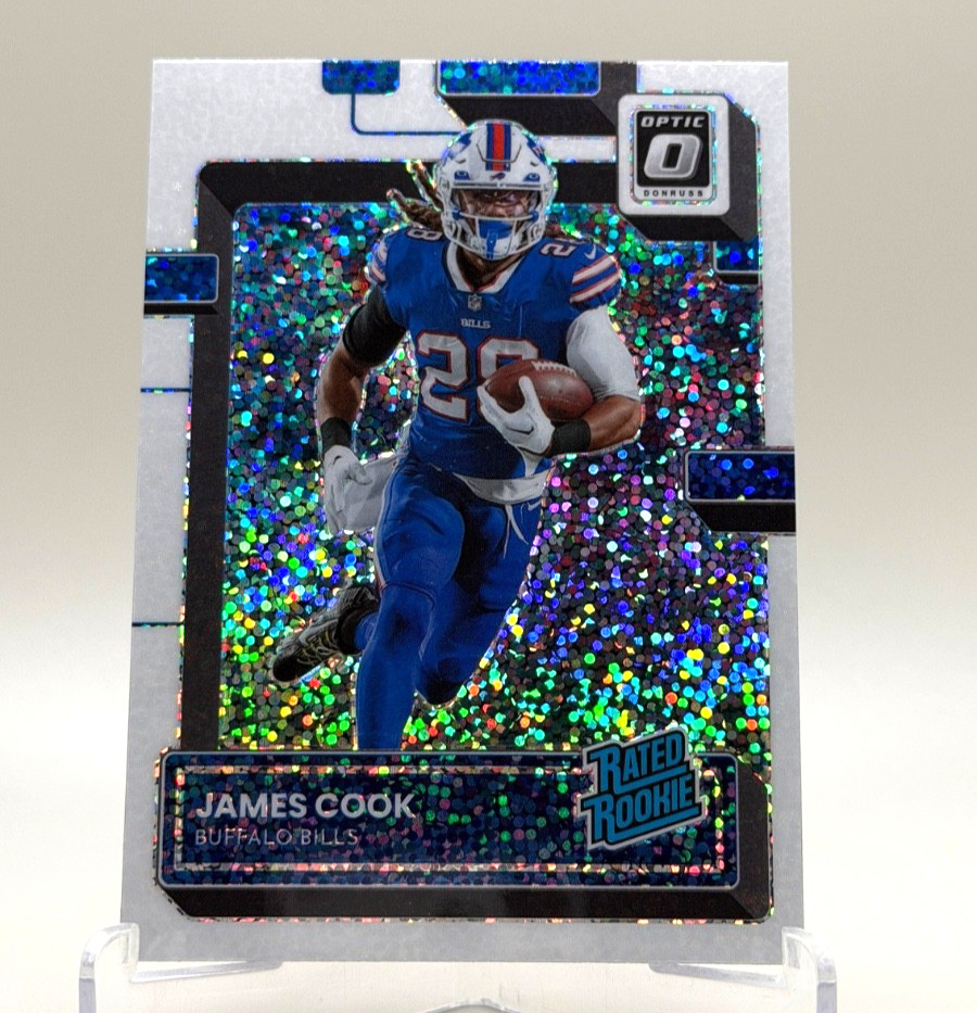 2022 Panini Donruss Optic Rated Rookie #215 James Cook White Sparkle SSP RC RARE