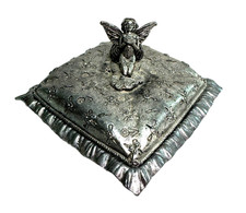 Tooth Fairy Trinket Box by Metzke Made in USA Pewter Pillow 3" x 3"