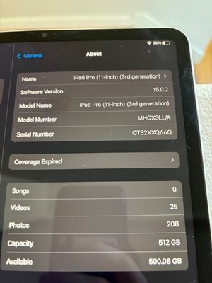 Apple iPad Pro 11-inch (3rd generation) A2460 512 GB, Wi-Fi, 11 in - Silver