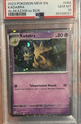 PSA 10 2023 POKEMON MEW EN-151 064 KADABRAEX  SWIRL 💫 LOW POP!
