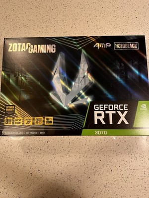 BOXONLY ZOTAC Gaming GeForce RTX 3070 AMP HoloBlack 8GB Graphics Card