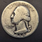 1939 Washington silver quarter.