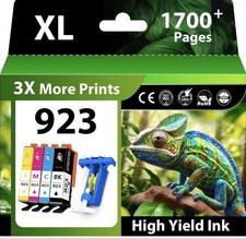 New 4-Pack HP 923 Black  Color B/C/M/Y Ink 6C3Y6LN Open Box Exp 07/2026