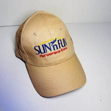 Sun 'n Fun Aerospace Expo Tely Technologies Ball Cap Hat Tan Light Brown