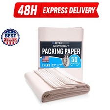 Newsprint Packing Paper Sheets 27 x 17 in 50 Sheets Moving Shipping