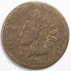 1875 Indian Head Penny Cent About Good (AG)
