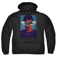 Batman Vs Superman Superman Poster Mens Hoodie Black Officially Licensed