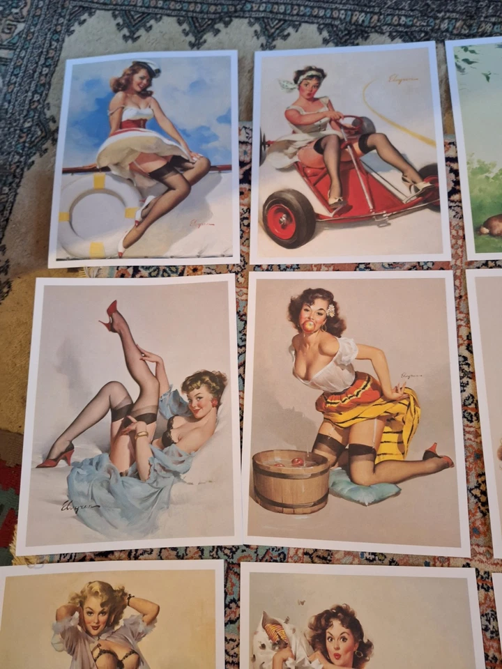 16 hermosas impresiones vintage de calidad Pinup Girl en caja sin usar de Gil Elvgren  Foto 4 de 4