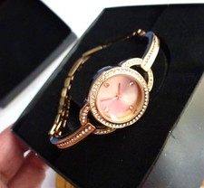 Rose Gold Col.  SAMARA Watch.  Diamante Bezel  & Bracelet .AVON.Extra Link. BNIB