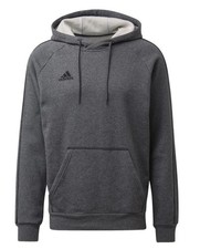 adidas Mens Core 18 Pullover Hoody Sweatshirt Grey CV3327 Small NWT