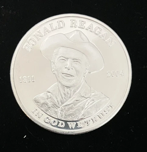 Ronald Reagan Peace Through Strength 1oz .999 Silver Round BU In Capsule A