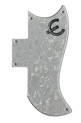 Pick Gibson SG 61 Style Guitar Pickguard W/Metal e Scratch Plate, White Pearl