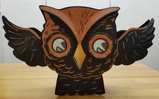 Bethany Lowe *FLYING OWL 2 SIDED METAL LANTERN* Halloween Vintage Style