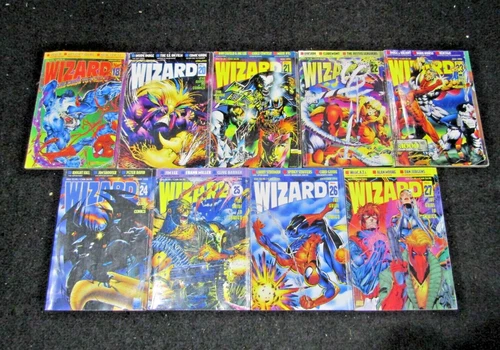 Vintage 1993 Wizard The Guide to Comics 9 Magazine Lot Spiderman Venom X-Men