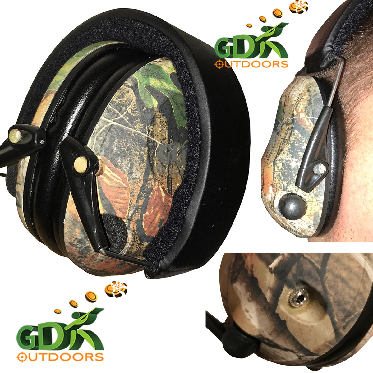 GDK CAMO MP3 ELECTRONIC EAR DEFENDER ELECTRONIC MUFFS CAMOUFLAGE