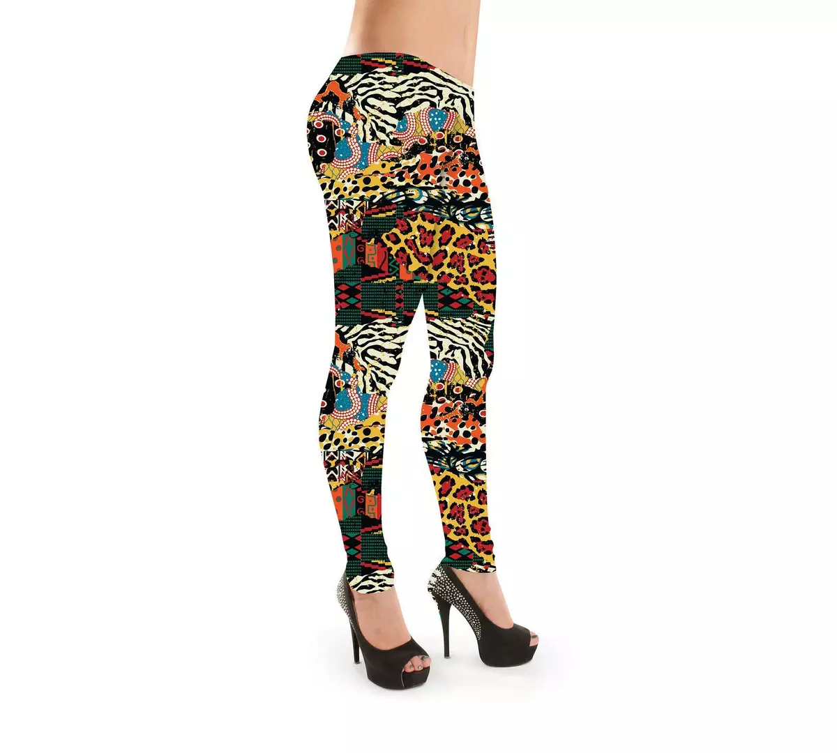 African Animal Leopard Tiger Zebra Skin Print Leggings Alternative