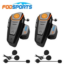 BT-S2 1KM Motorcycle Intercom 2 Riders Motorbike Helmet Bluetooth Headset GPS FM