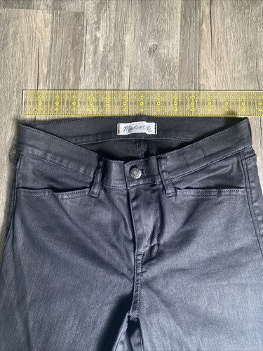 Madewell Skinny Skinny Black Motto Jeans Womans Size 28 Zippered Reinforced Knee - Picture 13 of 24