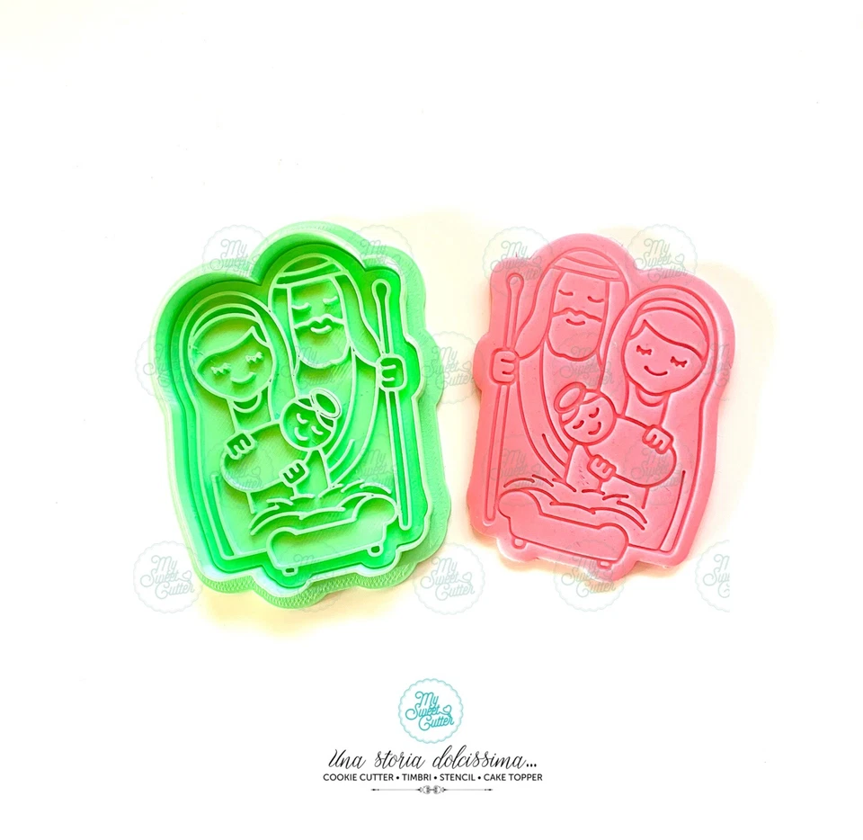 Natività Famiglia Presepe Buon Natale Formine Biscotti Cookie Cutter 7/8cm