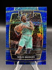2021 Panini Select #42 Miles Bridges Blue Shimmer Prizms Charlotte Hornets