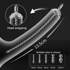 Male E-stim Stainless Steel Dilator Stretcher Urethral Plug Sound Beads accessor