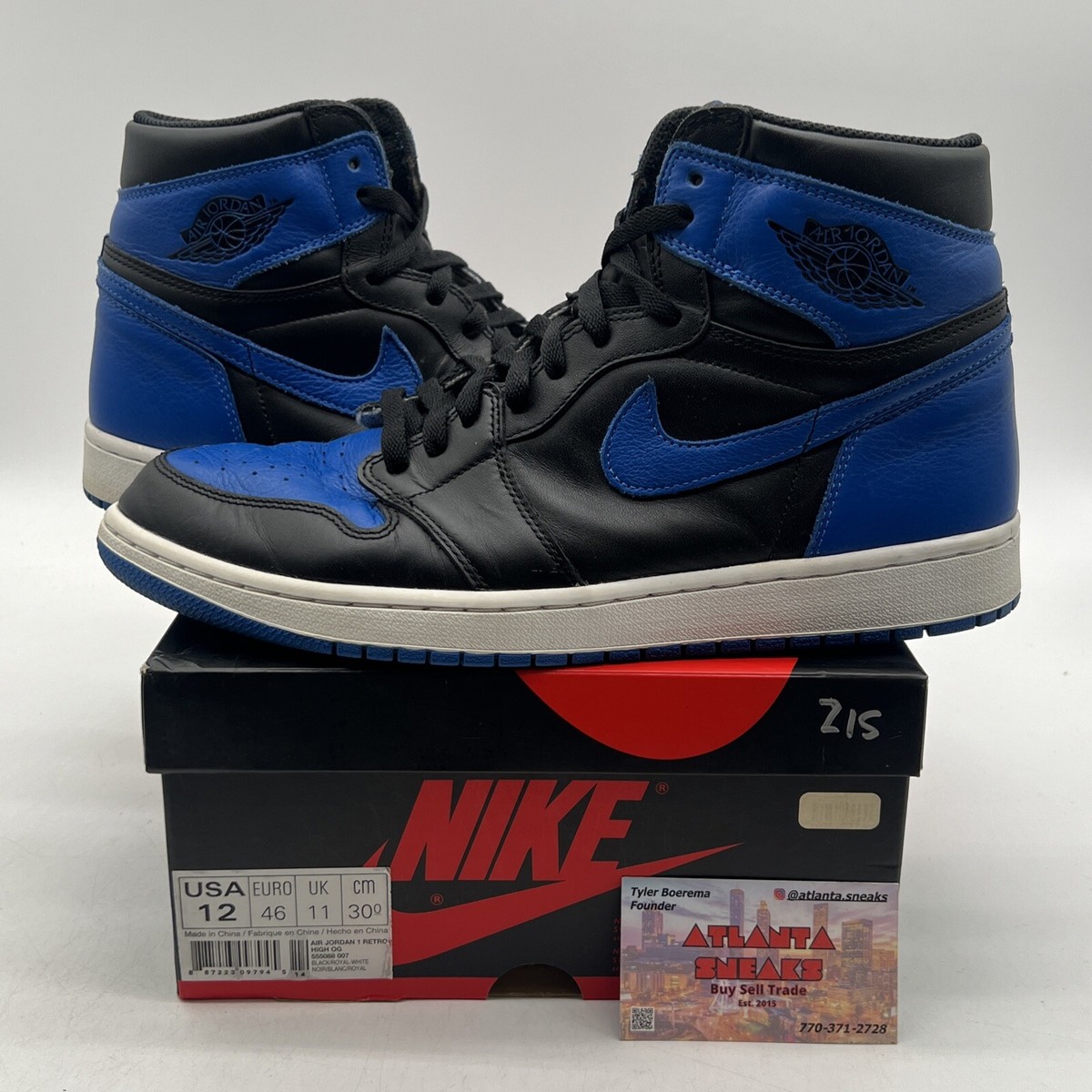 air jordan 1 royal blue size 12