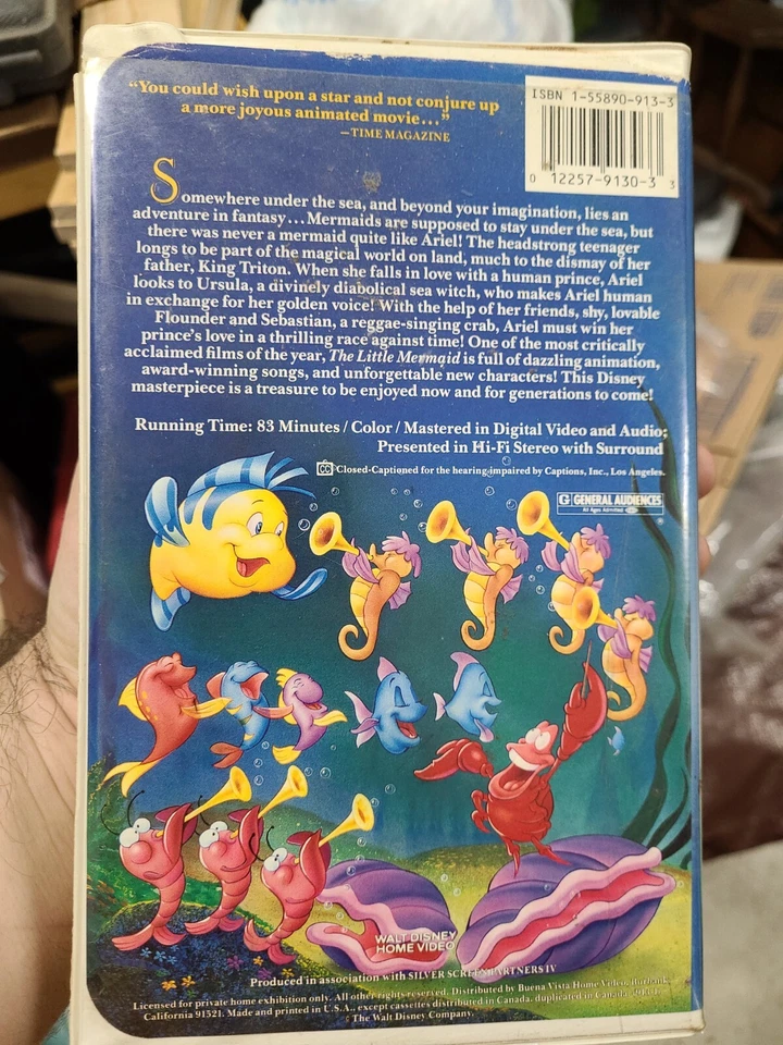 Disney The Little Mermaid (VHS, 1989, Diamond Edition) - Image 2 of 4