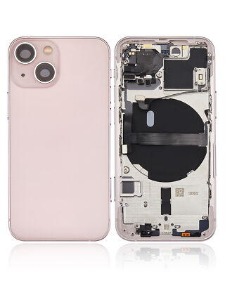 Back Housing W/Small Components Pre-Installed Compatible iPhone 13 Mini No Logo