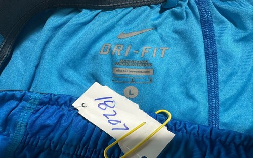 Nike Dri-Fit men’s blue basketball short L pockets stretch drawstring relaxed el - Picture 6 of 6