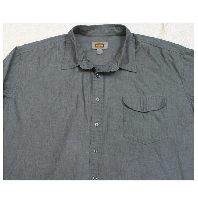 3XL Foundry Supply Co. Gray Dress Shirt Long Sleeve Mans Button Front XXXL 1-648 - Image 2 of 4