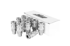 Milton® 3/8" MNPT High Flow, V-Style, Quick-Connect Steel Coupler (Box of 10)