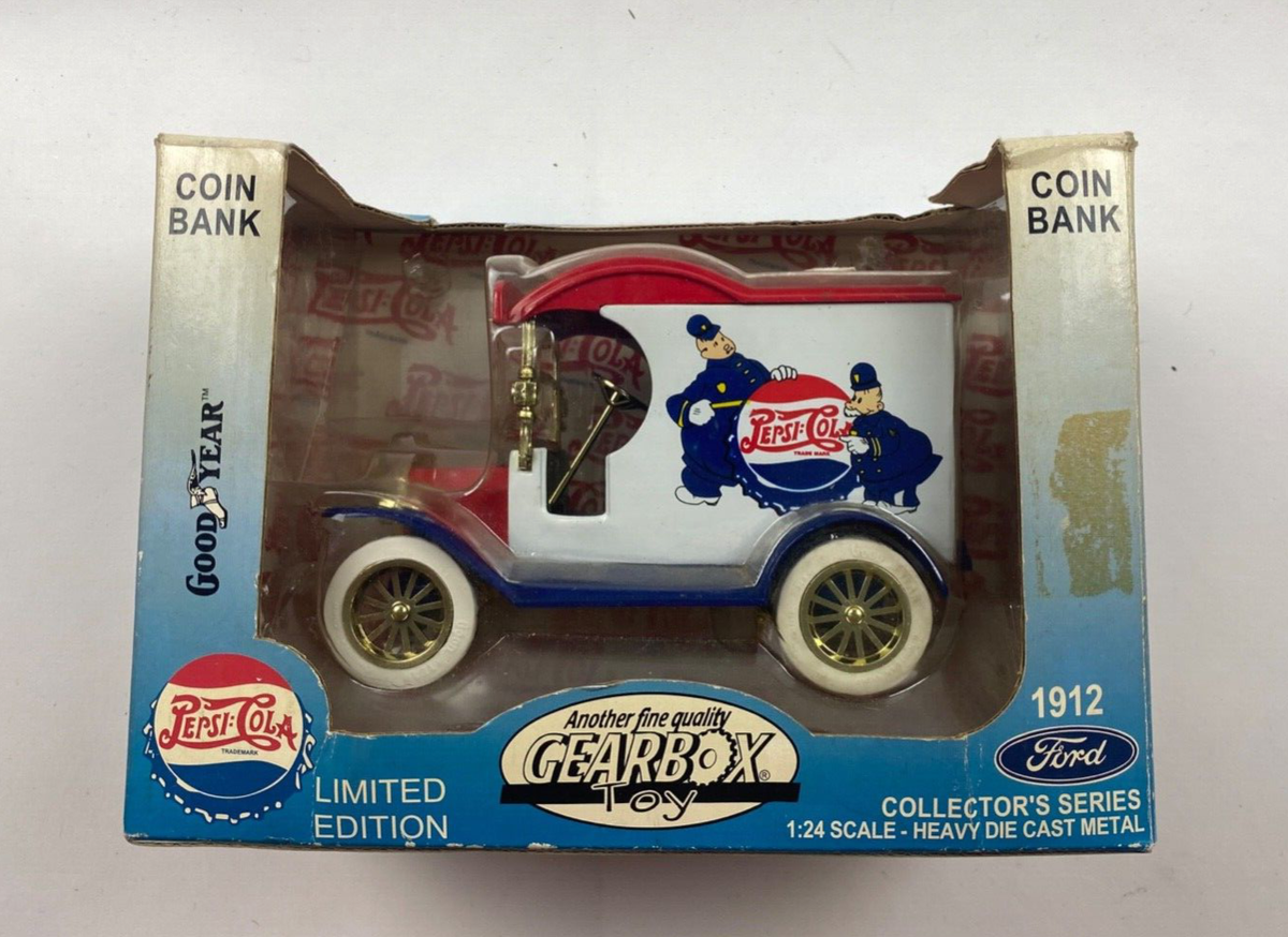 Gearbox toy Pepsi-Cola 1912 Ford Model-T Delivery Truck Car Coin