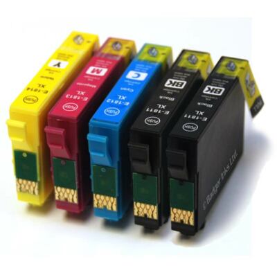 Kompatibel Epson 16 / 16XL / T1636 Full Set + extra schwarze Tintenpatronen