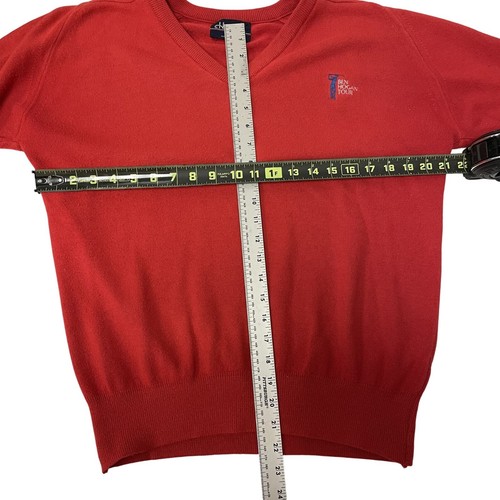 Vtg 80's Ben HOGAN Tour Red Knoxville Open Golf TOURNAMENT STAFF V Neck Sweater - Picture 9 of 10