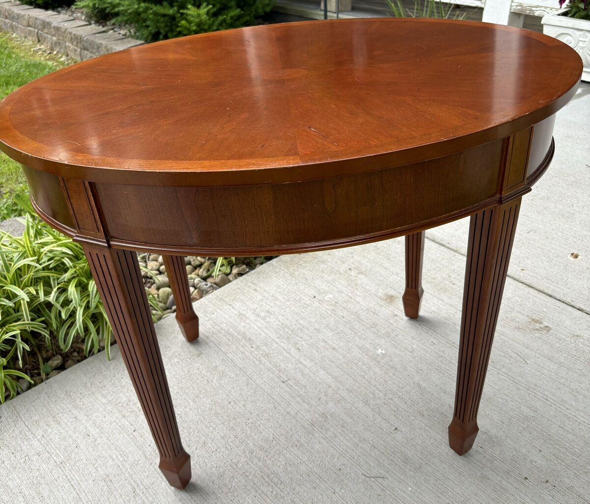 Vintage Bombay Company Oval Burlwood Accent Side Table | eBay Vintage Bombay Company Oval Burlwood Accent Side Table | eBay