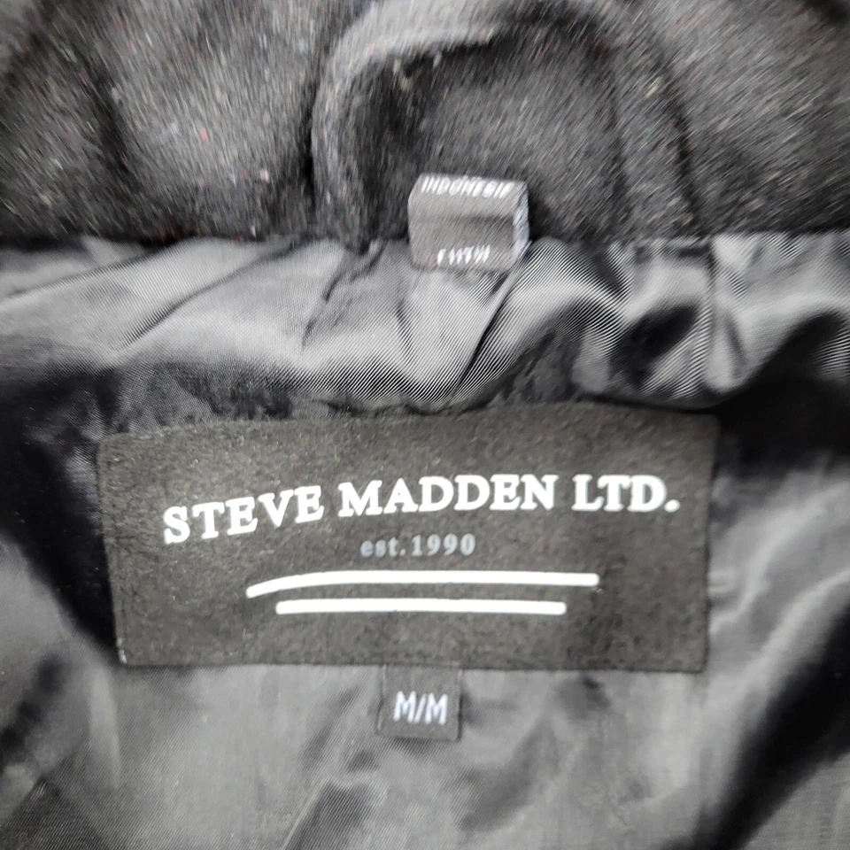 Steve Madden 夹克男式中号外套羊毛轰炸机货物飞行军用驾驶 — 第 2/4 张图片