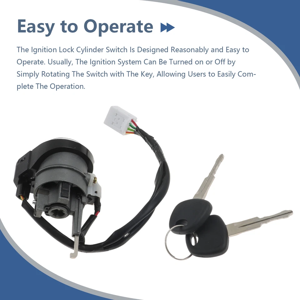 Interruptor de encendido bloqueo llave cilindro con juego de 2 llaves apto para Hyundai Tucson 2005-2009 Foto 4 de 4