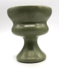 Vintage Haeger MCM Sage Green Speckled Urn Vase Planter 5.5" Tall