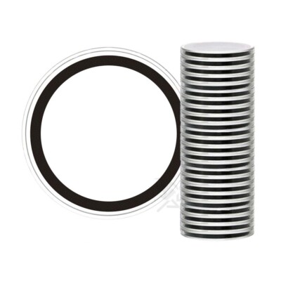 Air-Tite 25pcs 40mm Black Ring 1oz American Silver Eagle Coin Capsule Holders