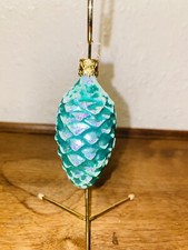 Blown Glass Pinecone Ornament Vintage OWC Inge Glas
