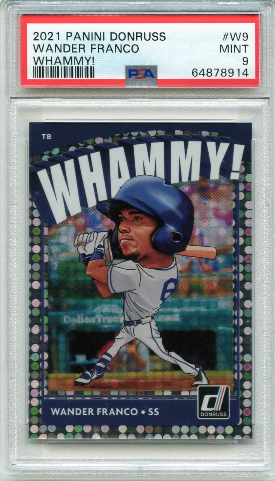 *Invest Now!*  PSA 9! 2021 Panini Donruss Whammy! WANDER FRANCO #W9 #LOW POP!