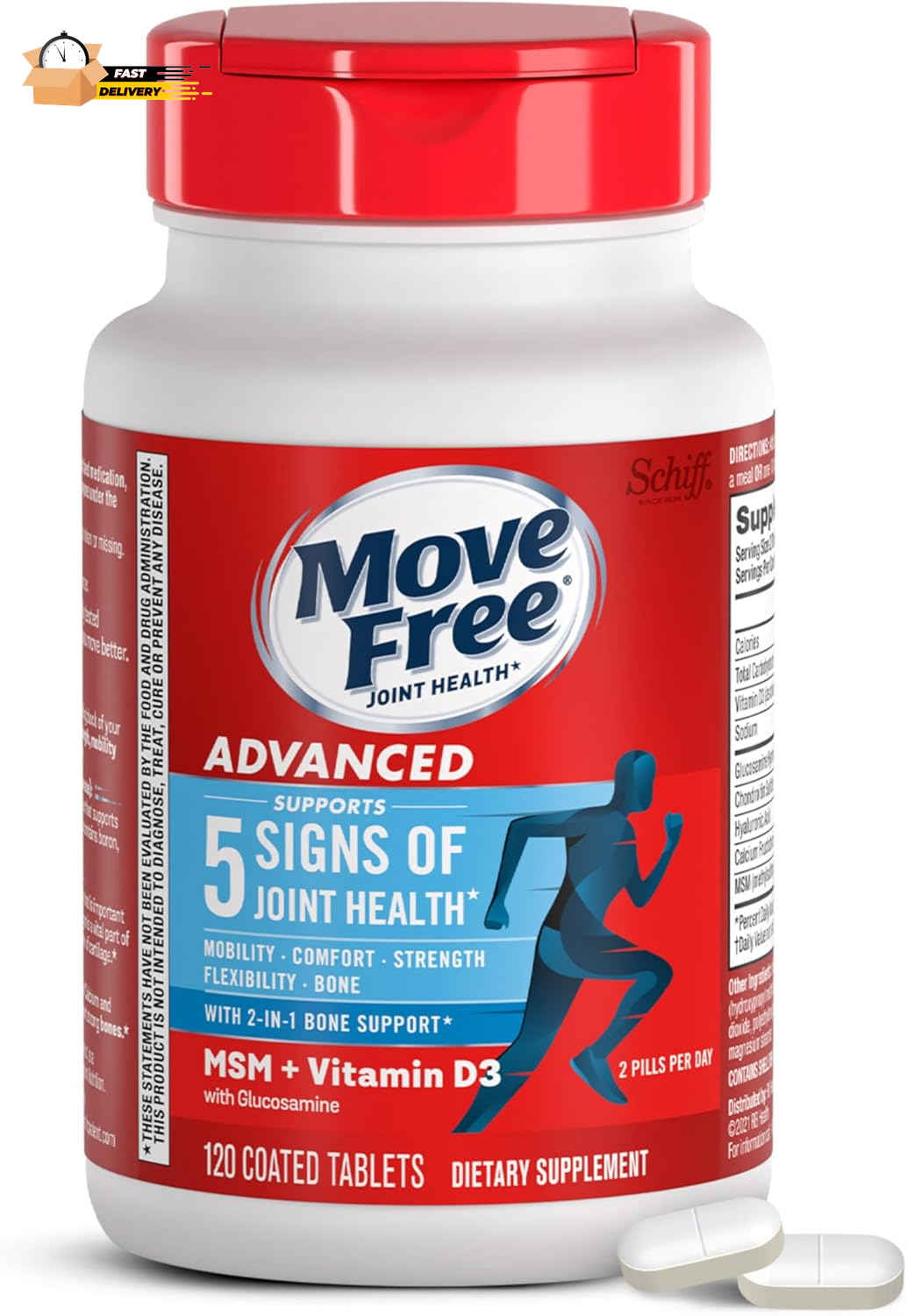 Advanced Glucosamine Chondroitin MSM + Vitamin D3 Joint Support Suppl